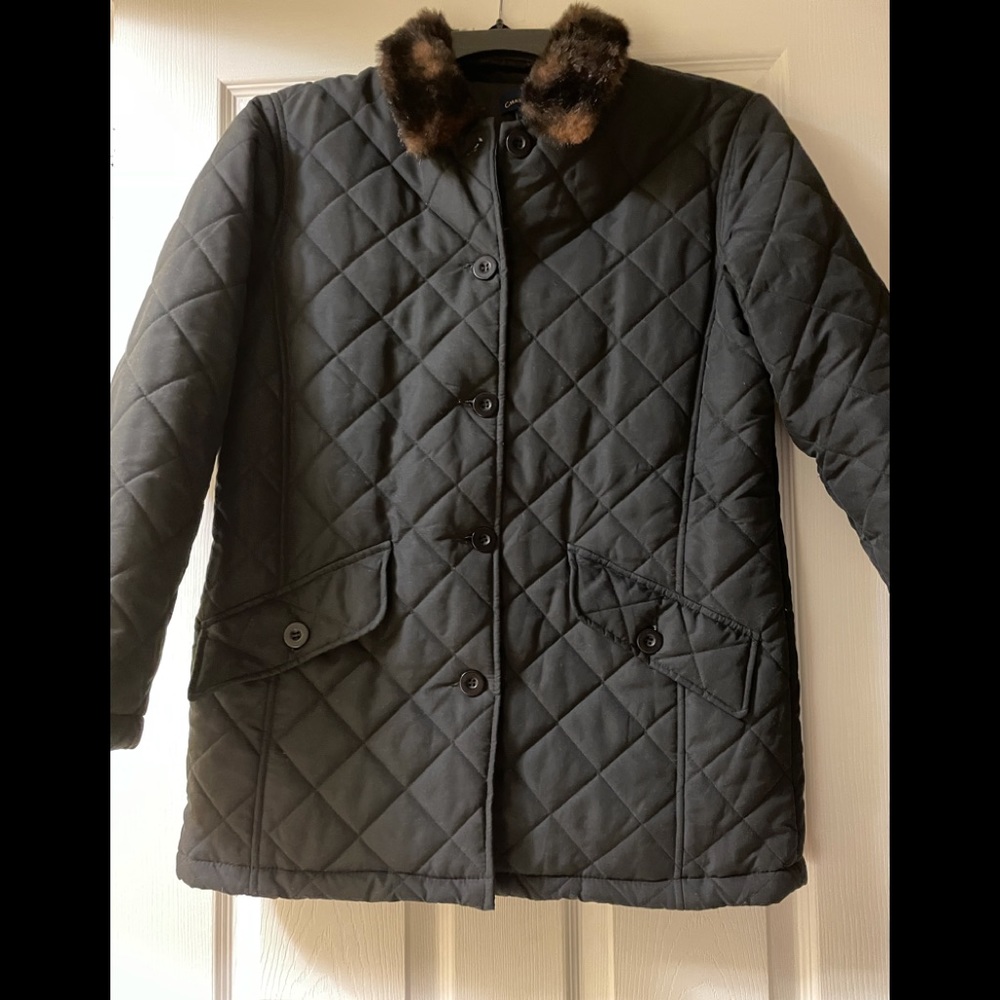 Charter Club Black Quilted Lightweight Jacket M